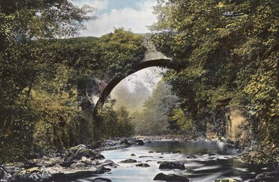 Irland: Dargle Bridge, County Wicklow (farvet foto) af Photographer Irish