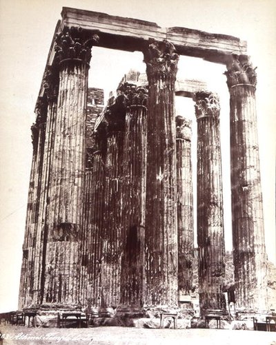 Zeus tempel i Olympia (s/h foto) af Photographer Italian