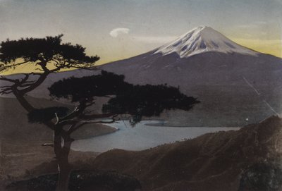 Japan, ca. 1912: Mount Fuji fra Misaka Pass (foto) af Photographer Japanese