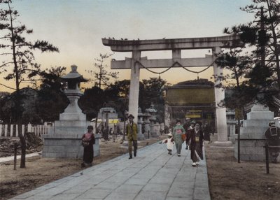 Japan, ca. 1912: Nanko-helligdommen, Kobe (foto) af Photographer Japanese