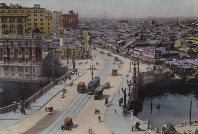Japan, omkring 1912: Nihonbasi Street, Tokyo (foto) af Photographer Japanese