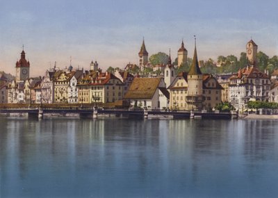 Det gamle Luzern, Seebrucke og Musegg (farvefoto) af Photographer Swiss
