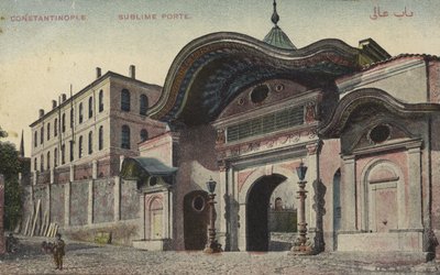 Sublime Porte, Konstantinopel (farvefoto) af Photographer Turkish
