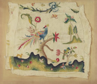 Crewel-broderet stolesæde, ca. 1936. af Phyllis Dorr