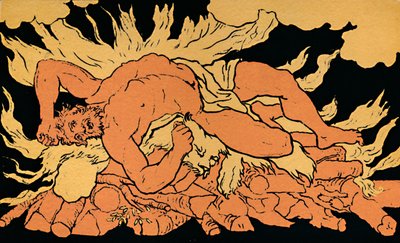 Hercules på Mount Oeta, 1880 af Picart