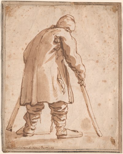 Karikatur af en mand, der siges at være Pietro da Cortona af Pier Francesco Mola
