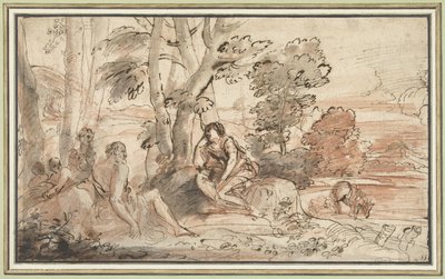 Ermina med hyrderne af Pier Francesco Mola