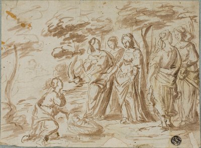 Fundet af Moses af Pier Francesco Mola