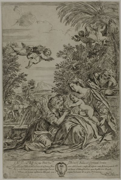 Flugt til Egypten af Pier Francesco Mola