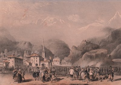 Bivuak af franske tropper i Susa, Piemonte af Blaise Nicolas Le Sueur