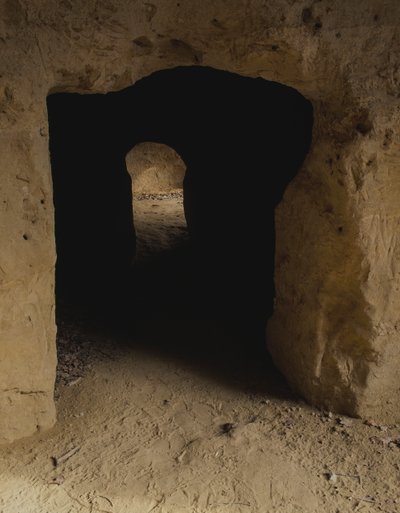 Porsennas labyrint, etruskisk netværk af underjordiske passager, Chiusi, Toscana, Italien af Blaise Nicolas Le Sueur