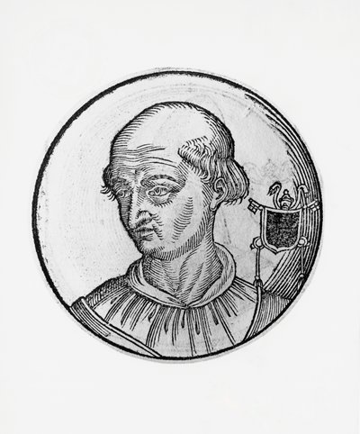 Portræt af Benedikt VIII (Theophylactus III af Tusculum, ca. 980-1024) af Blaise Nicolas Le Sueur