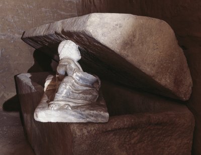 Sarkofag i Pilgrimsgrav, Chiusi, Toscana, Italien, etruskisk civilisation, 3. århundrede f.Kr. af Blaise Nicolas Le Sueur