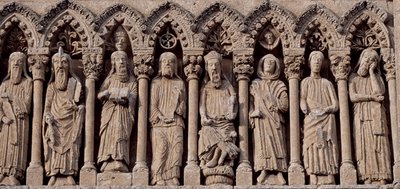 Spanien, Castilla y Leon, katedralen Santa Maria, frise med tegn fra det gamle testamente af Blaise Nicolas Le Sueur