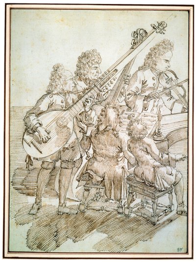 En koncert, slutningen af det 17. eller 18. århundrede af Pier Leone Ghezzi