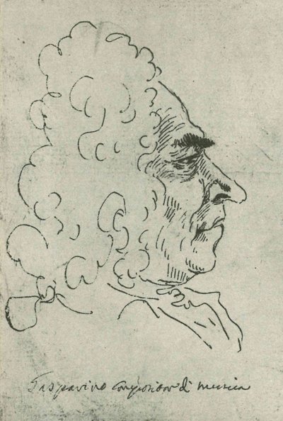 Francesco Gasparini (af Pier Leone Ghezzi) Rom, Bibl Vat - Codici Ottoboniani latini 3113, fol8 af Pier Leone Ghezzi