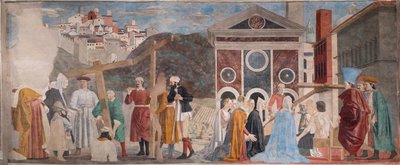 Fund af de tre kors og verificering af korset, fra historierne om det sande kors (fresko) af Piero della Francesca