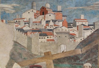 Fund af de tre kors og bekræftelse af korset, fra Historierne om det sande kors (fresko) af Piero della Francesca