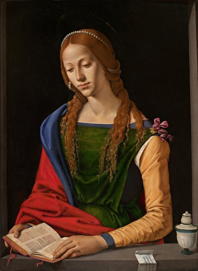 Italiensk:  Santa Maria Maddalena Sankt Maria Magdalene af Piero di Cosimo