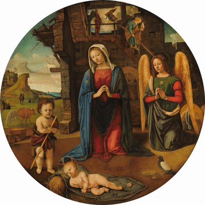 Fødselen med spædbarnet Saint John, ca. 14951505. af Piero di Cosimo