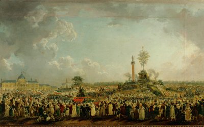 Fejring af den højeste bi på Champs de Marsin Paris den 20. Prairial, år 11 ... (olie på lærred) af Pierre Antoine (attr. to) Demachy