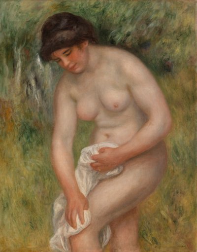 Baderen tørrer sig selv (Baigneuse s'essuyant) af Pierre-Auguste Renoir