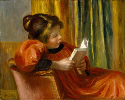 Pige, der læser af Pierre-Auguste Renoir