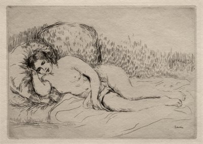 Nøgen kvinde tilbagelænet af Pierre-Auguste Renoir