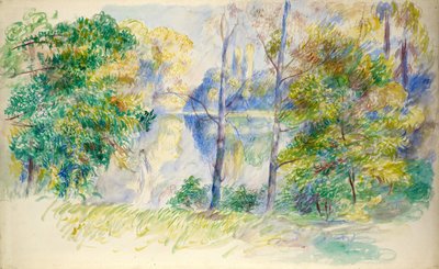 Udsigt over en park af Pierre-Auguste Renoir