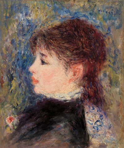 Ung kvinde med rose af Pierre-Auguste Renoir