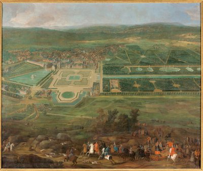 Udsigt over Fontainebleau-slottet af Pierre Denis Martin
