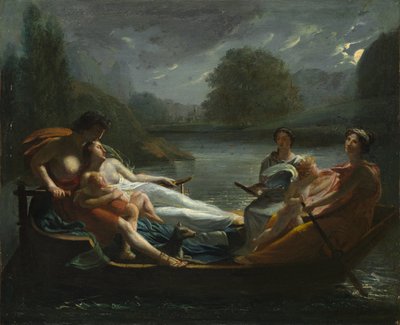 The Dream of Happiness, efter 1819 (olie på stof) af Pierre-Paul Prud