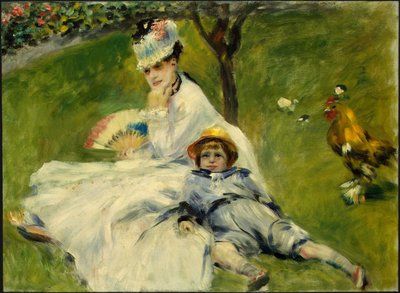 Madame Monet og hendes søn af Pierre Auguste Renoir