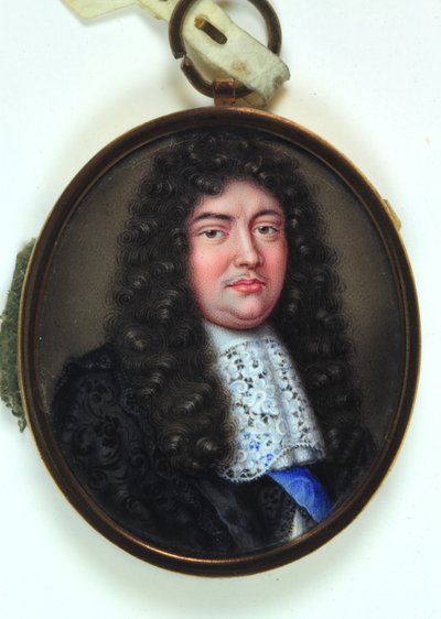 Christopher Monck, 2. hertug af Albemarle (emalje på guld) af Pierre (attr.to) Signac