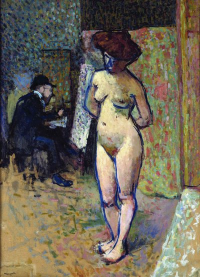 Matisse i Manguins studie, 1905. af Albert Marquet