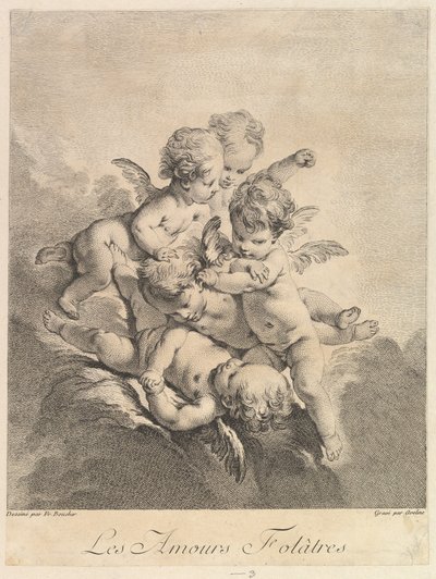 Børn leger, 1750. af Pierre Alexandre Aveline