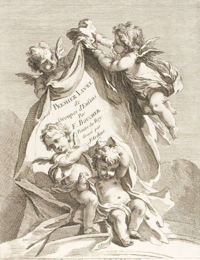 Frontispice, 1727-60. af Pierre Alexandre Aveline