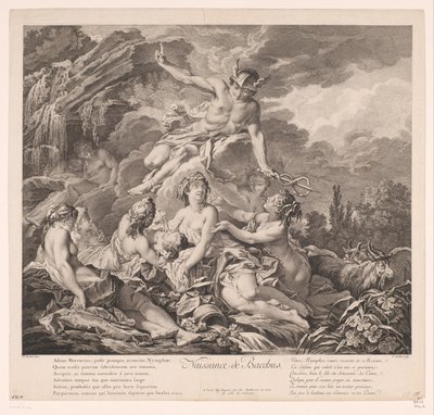 Fødsel af Bacchus Naissance de Bacchus (titel på objekt) af Pierre Alexandre Aveline