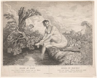 Den dårlige van Diana Diane au bain / Diana in balneo (titel på objekt) af Pierre Alexandre Aveline