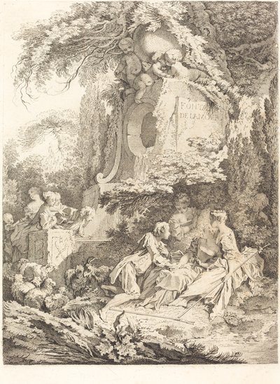 Kærlighedens kilde, 1738. af Pierre Alexandre Aveline