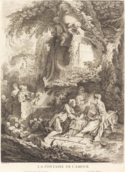 Kærlighedens kilde, 1738. af Pierre Alexandre Aveline