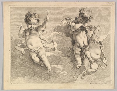 Three Loves, hvoraf den ene holder en pil, fra Premier.... af Pierre Alexandre Aveline