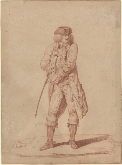 Herre med en rideafgrøde af Pierre Alexandre Wille