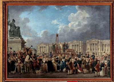 En henrettelse, Place de la Revolution af Pierre Antoine Demachy