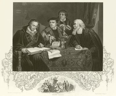Luther, Melancthon, Pomeranus og Cruciger af Pierre Antoine Labouchere