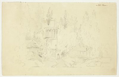 Udsigt over parken ved Versailles: Petit Frianon af Pierre Antoine Mongin