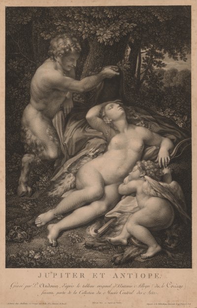 Jupiter og Antiope af Pierre Audouin