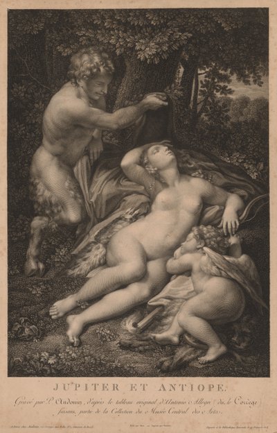 Jupiter og Antiope. af Pierre Audouin