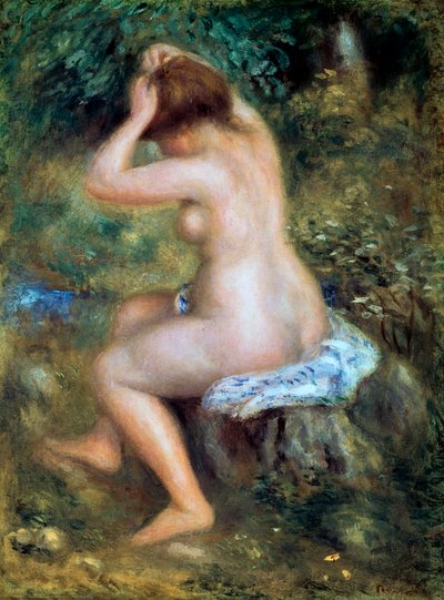 En Bader, 1885-1890 af Pierre-Auguste Renoir