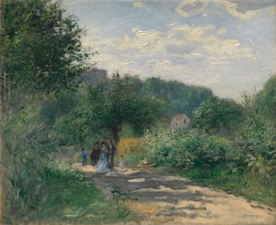 En vej i Louveciennes, ca. 1870. af Pierre Auguste Renoir